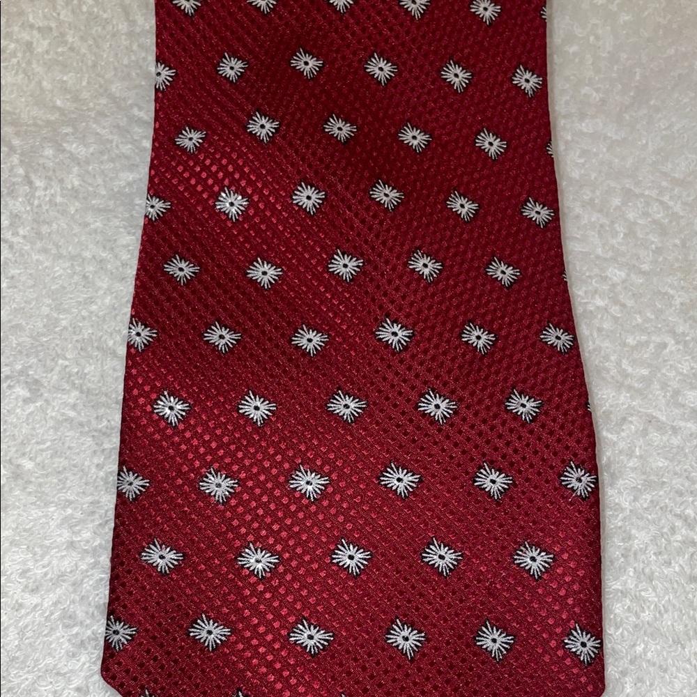 Jerry Garcia Tie - Gently used Elegant Red and White Men's Tie